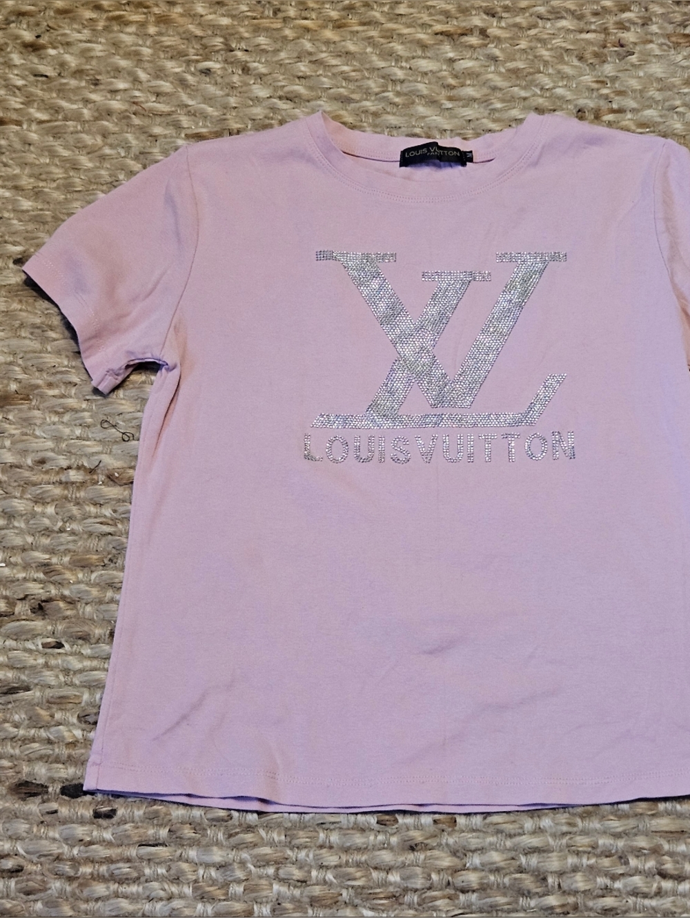 Louis Vuitton Light Pink Short Sleeve Logo Tee - Sz Medium